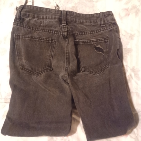 High waisted distressed denim jeans - Picture 4 of 7